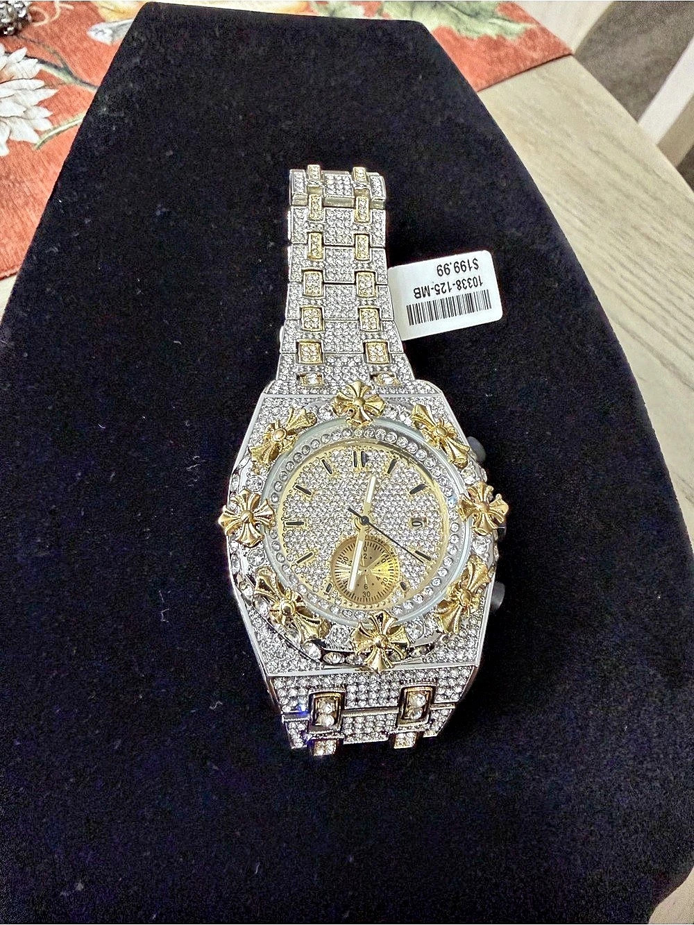 Gold & Silver Rhinestone Watch New - Picture 2 of 5